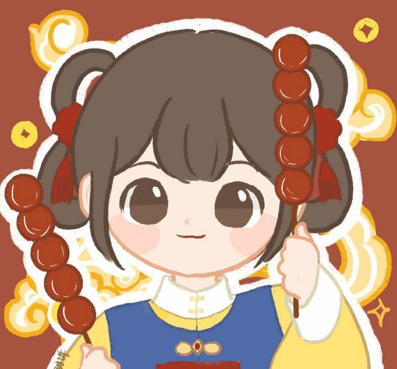 新年卡通头像#头像#[2021][鲜花][喜庆]