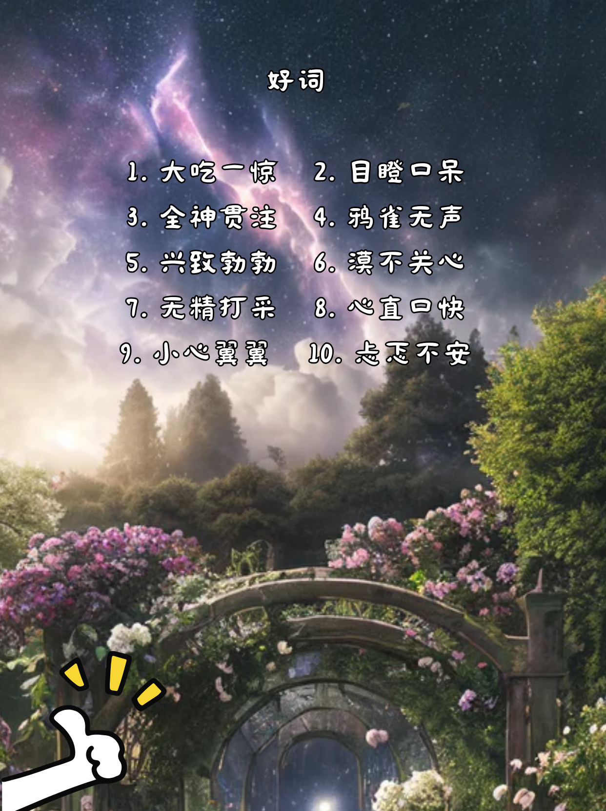 秘密花园好词好句好段