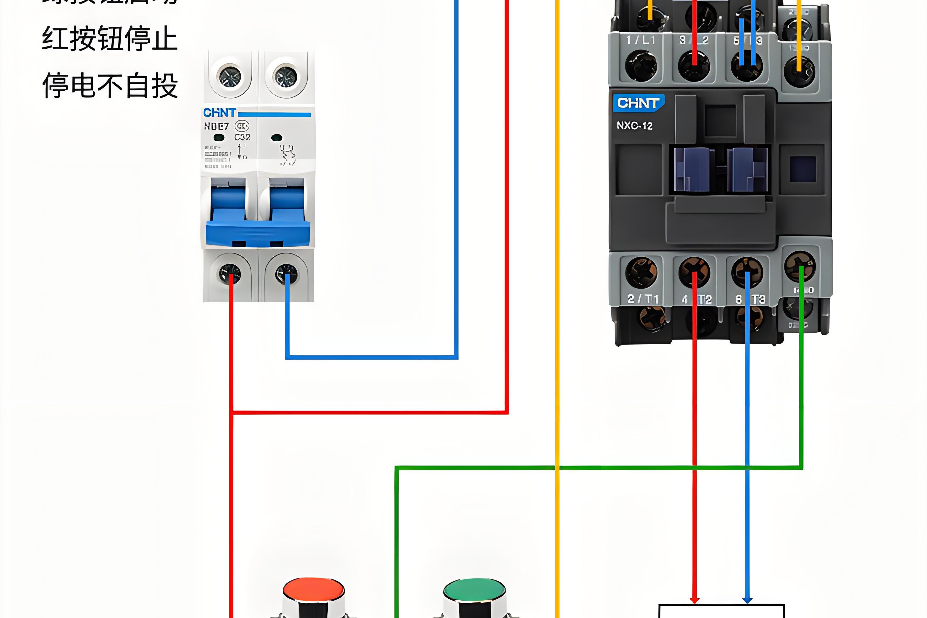 确保电气控制系统的稳定运行和可靠性接触器接线图交流接触器接线图