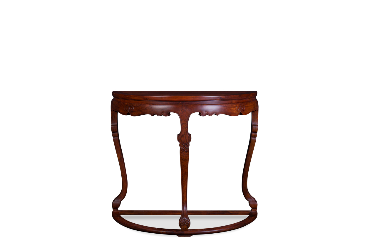 尚兿古典家具:大叶黄花梨半桌,传承千年工艺,演绎东方雅韵艺