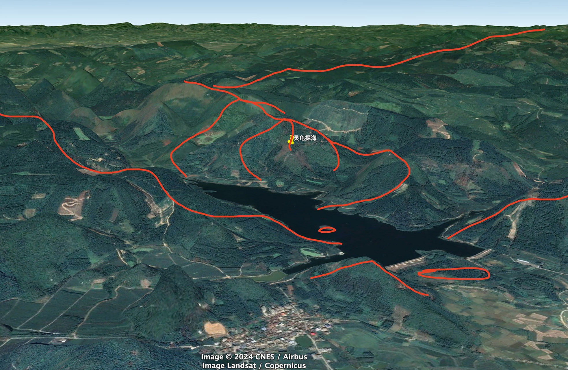 为香港客户找阴宅风水地,喝形灵龟探海,大龙出乾卦兼,起身带万兵,洋洋