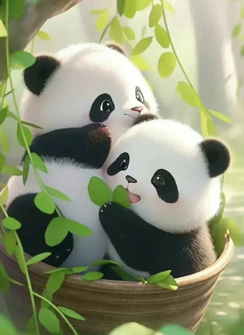 这不是我做的,是我网上偷来的哈, 呆萌可爱的熊猫宝宝