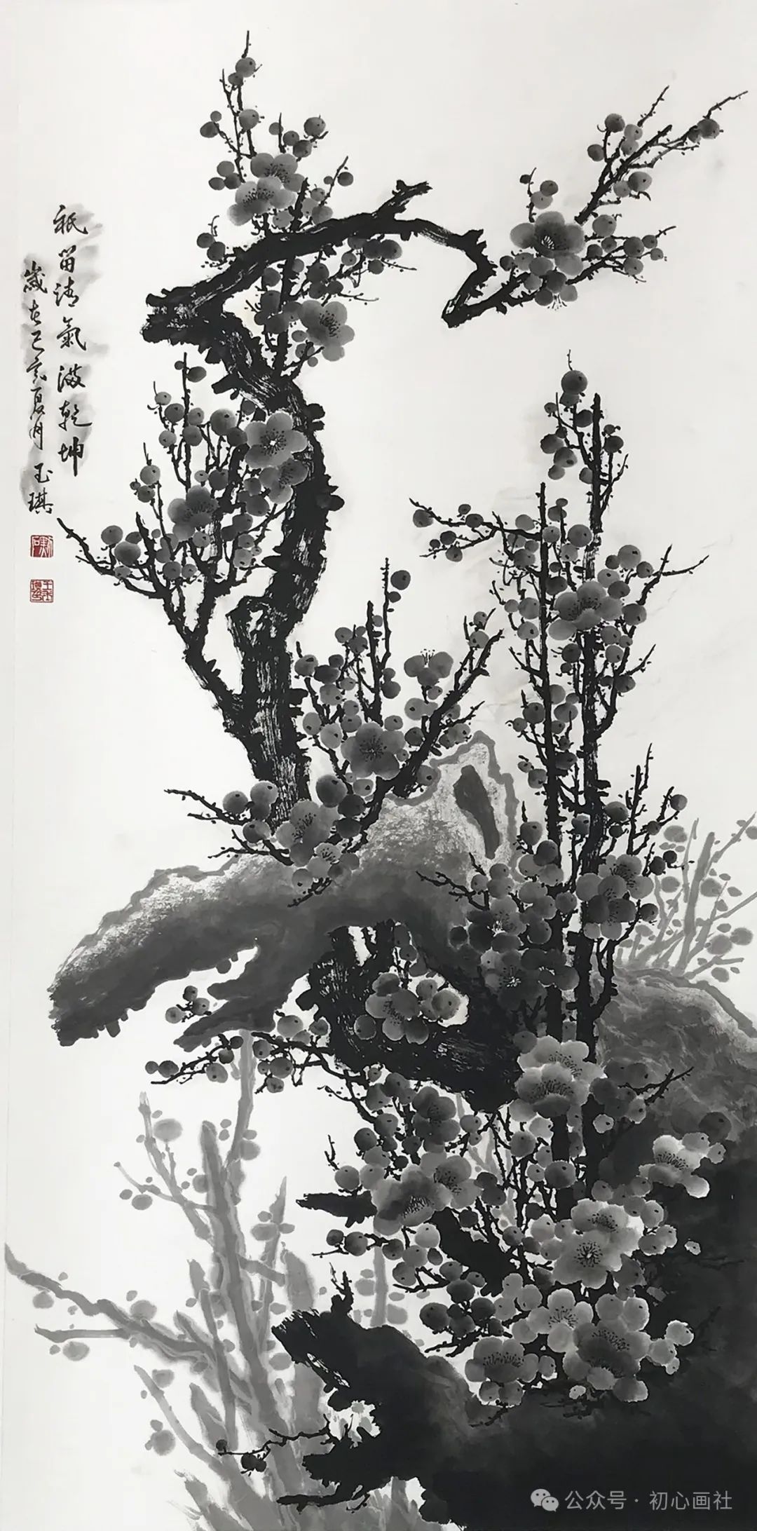 王玉琪 《只留清气满乾坤》 138x69cm 天津李建彪《春江水暖》68x138