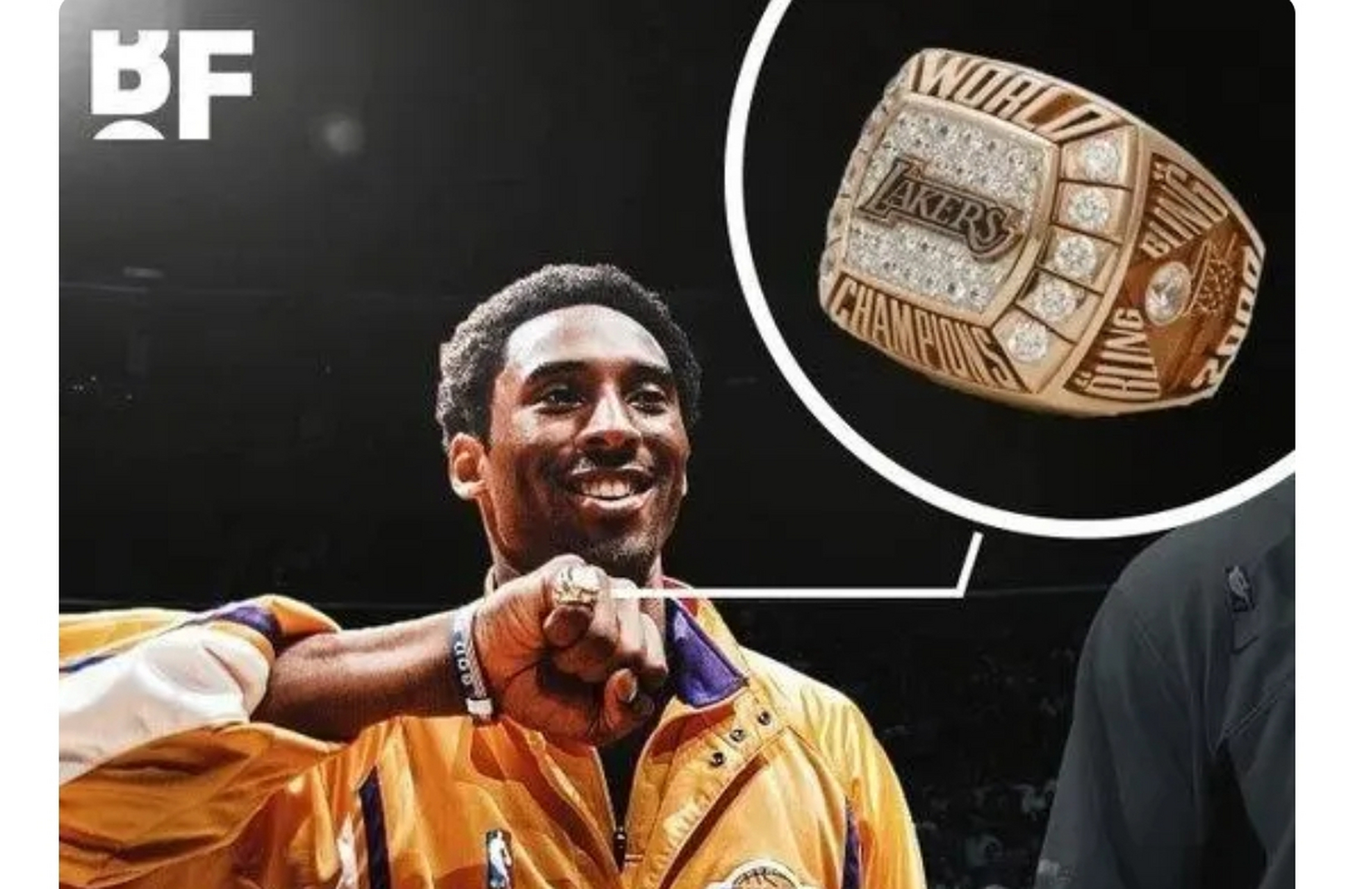 科比·布莱恩特的2000年nba总冠军戒指即将拍卖,这枚戒指见证了科比