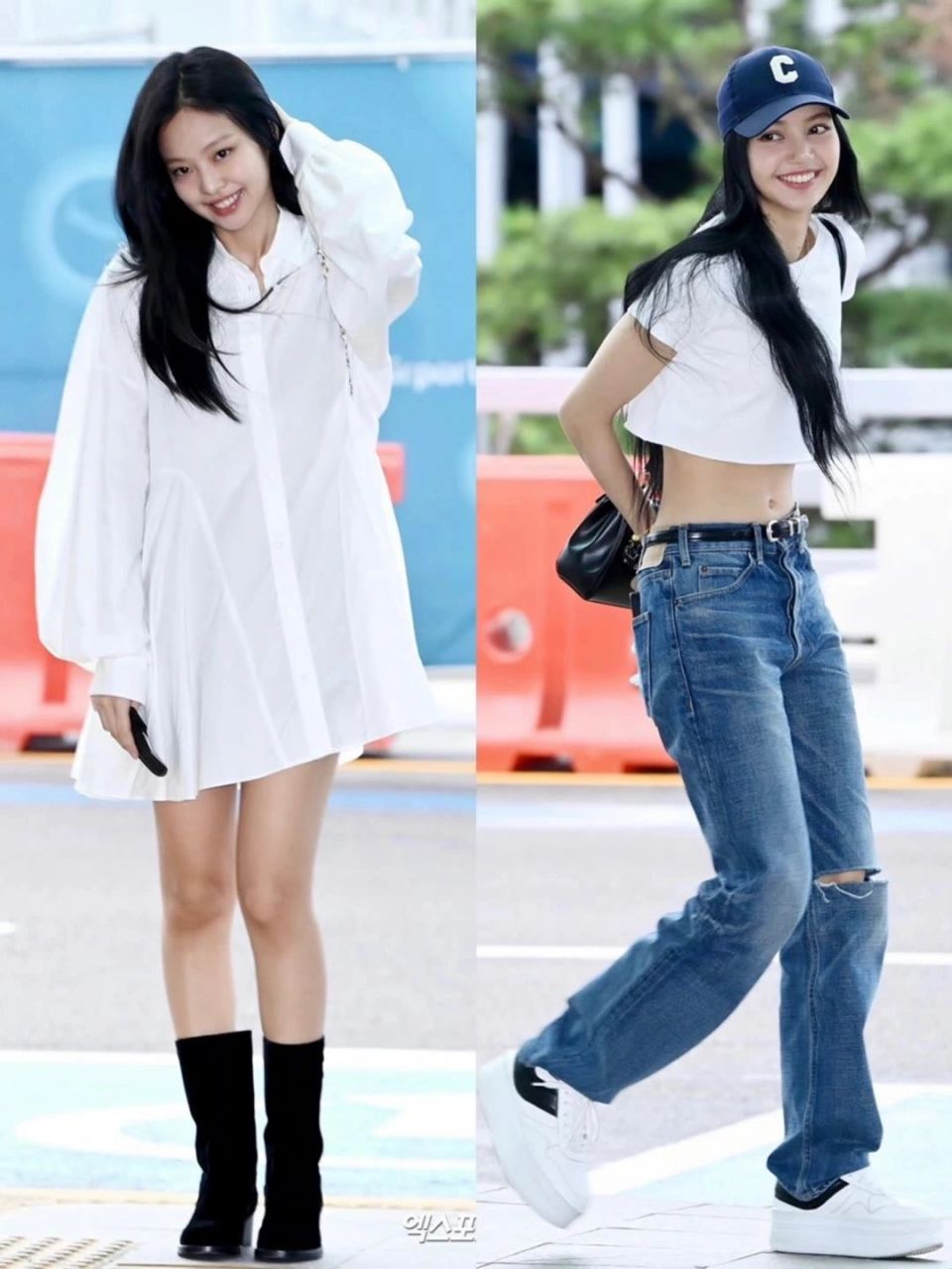 blackpink 最近的机场01和私服穿搭 look 合辑来啦~ 四个人都有自己