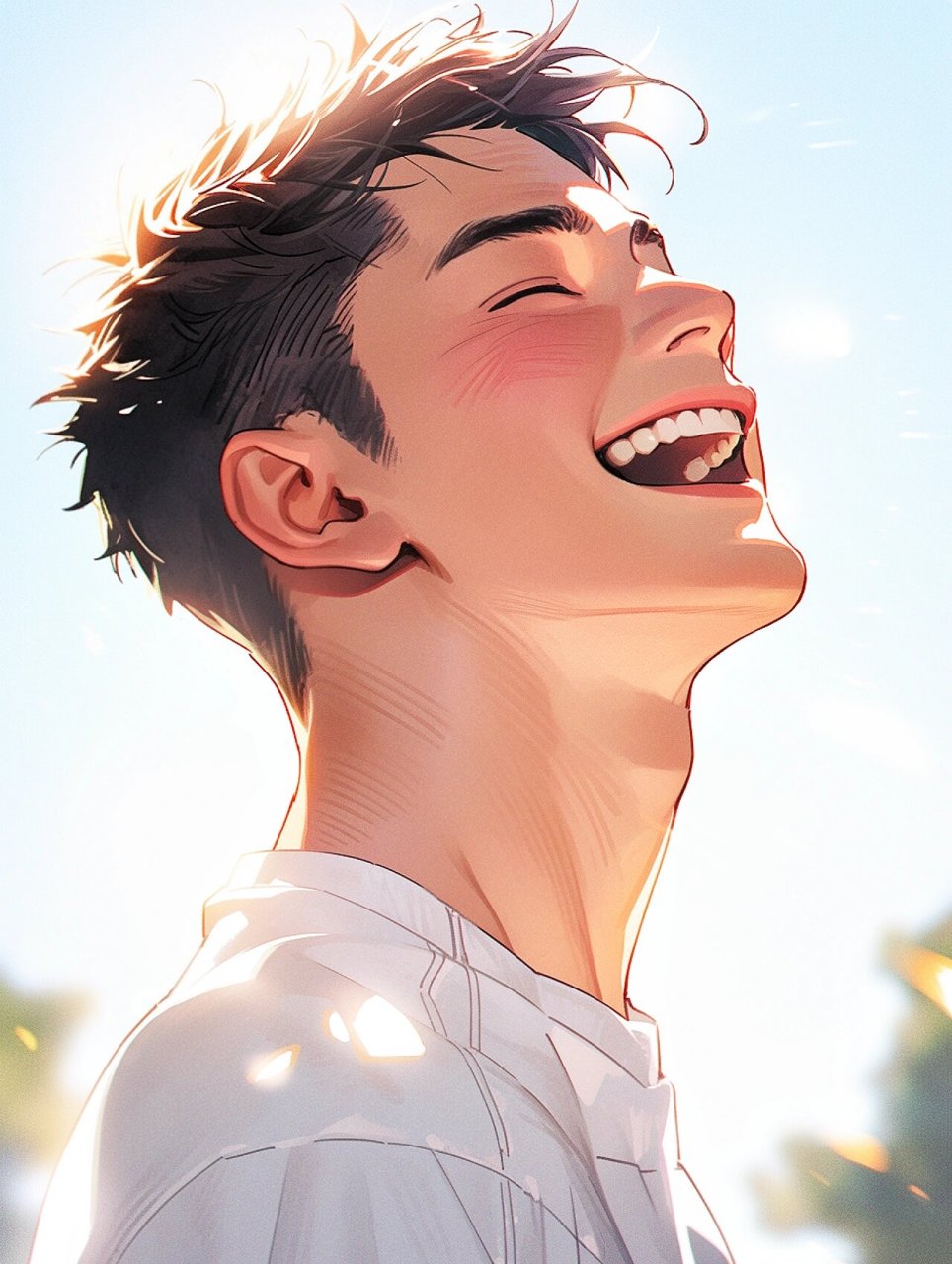 阳光男孩头像  他的笑容如阳光般灿烂,照亮了每一个角落.