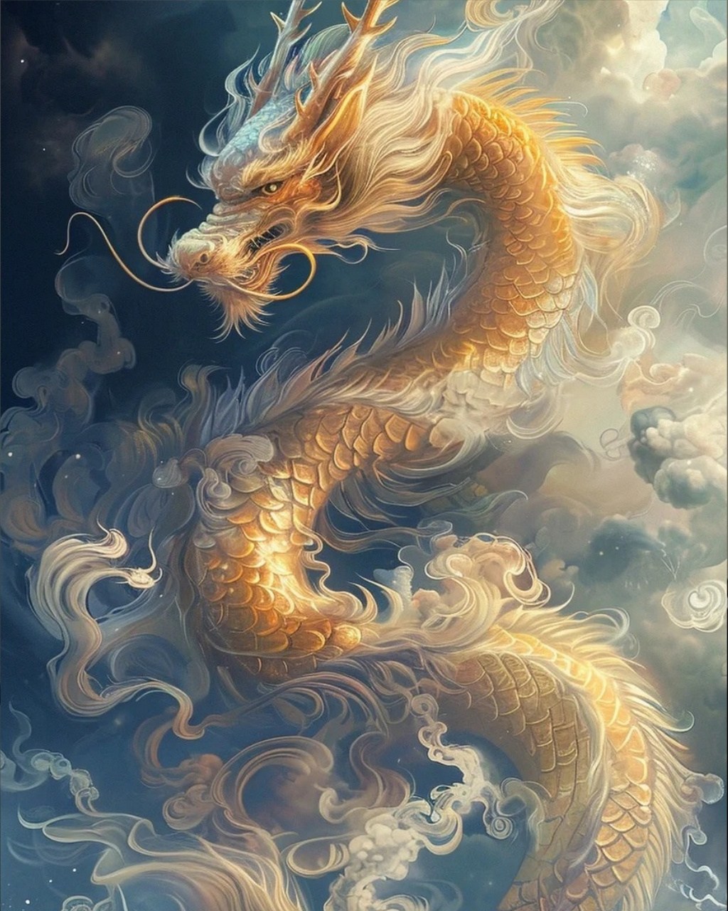 龙头图片  97图片中,龙头高昂,龙眼炯炯有神,龙须飘逸而有力,彰显出