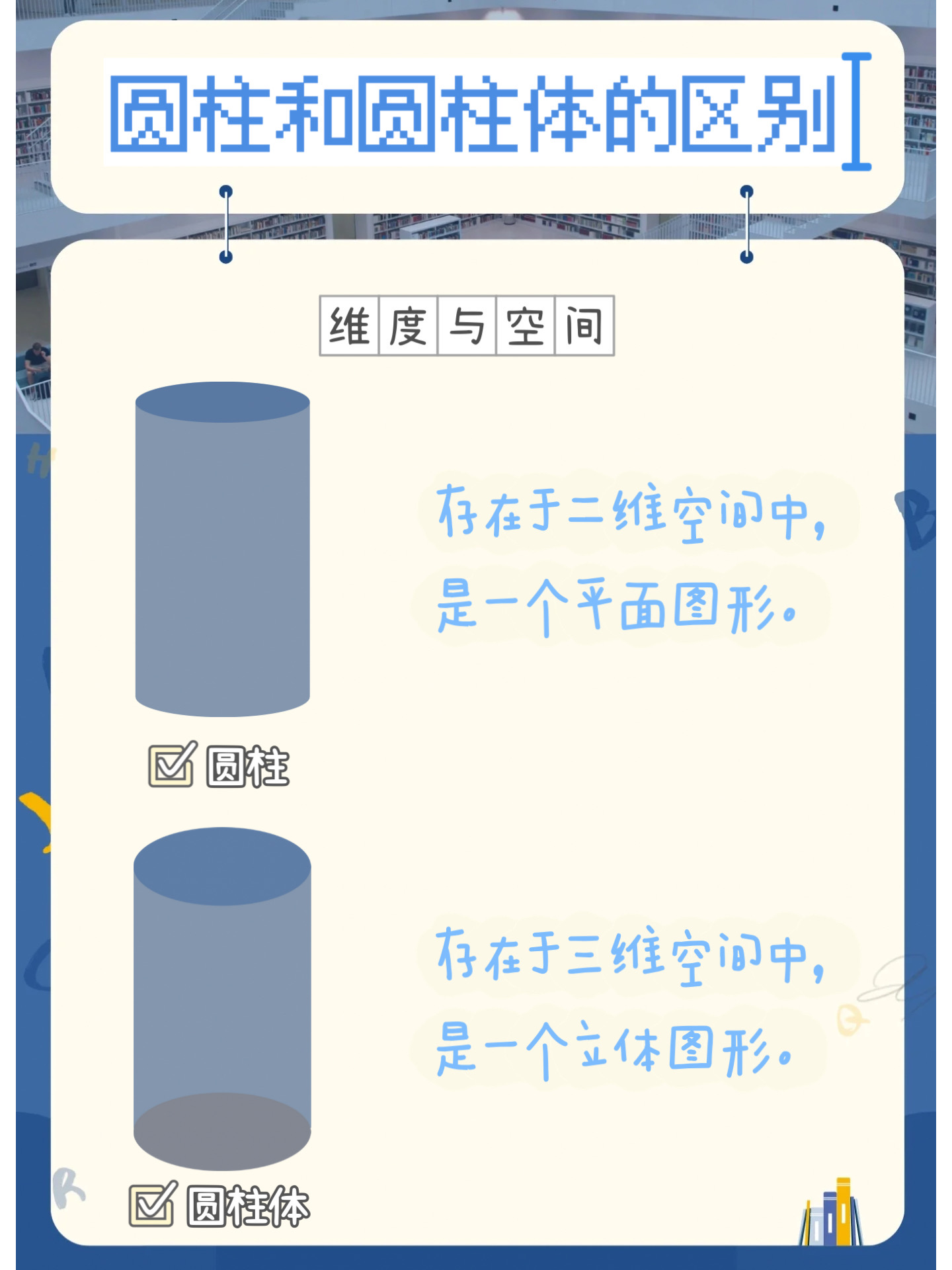 圆柱和圆柱体的区别
