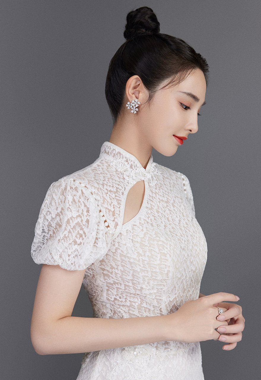 彭小苒的新中式国风礼服,很好很优雅!