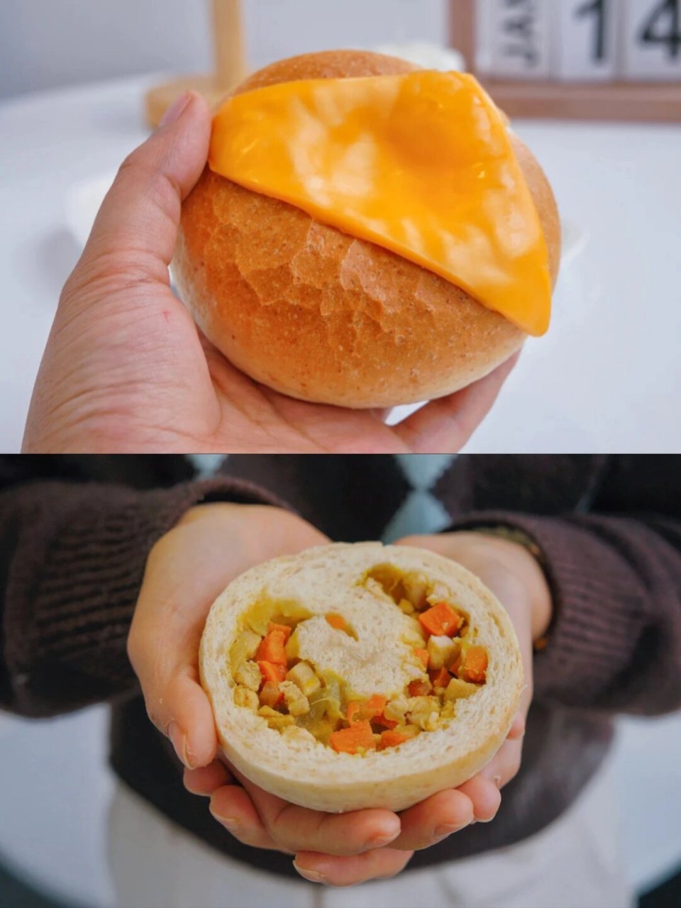 配方分享芝士咖喱鸡胸肉贝果低卡减脂 详细配方在图4,方便大家保存 本