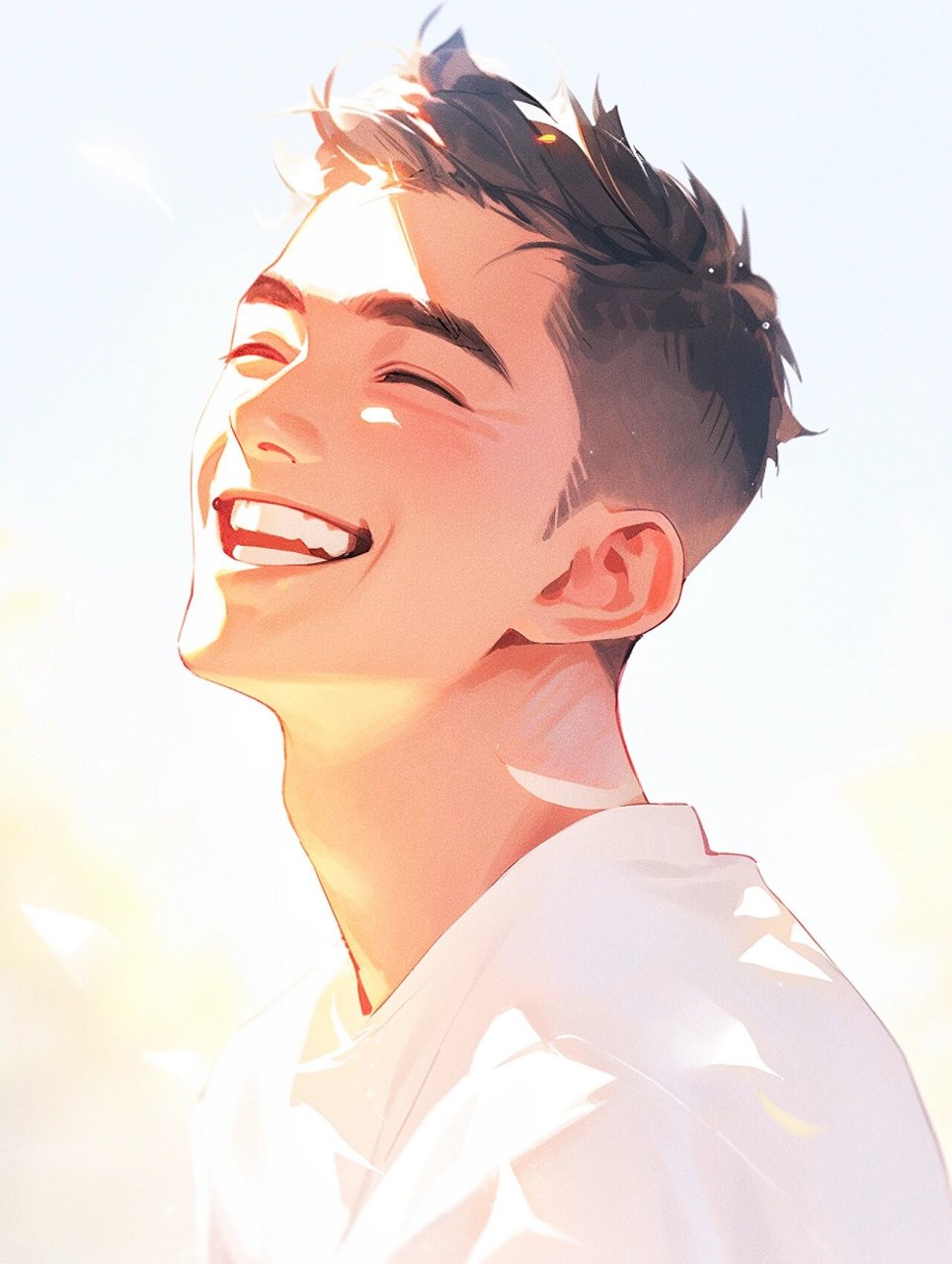 阳光男孩头像  他的笑容如阳光般灿烂,照亮了每一个角落.