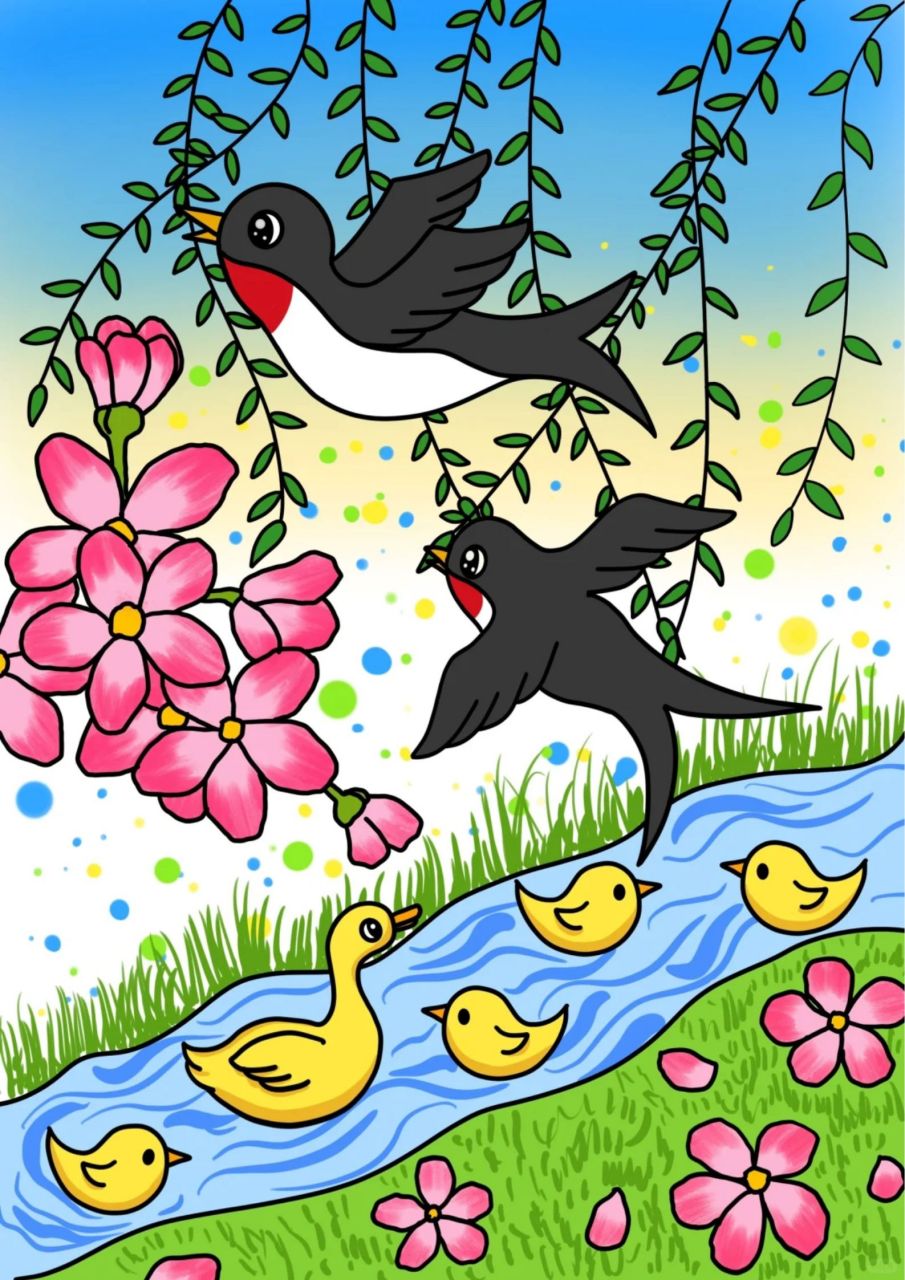 春天的画初中生  春天的画,对于初中生来说,是一些充满生机与活力的