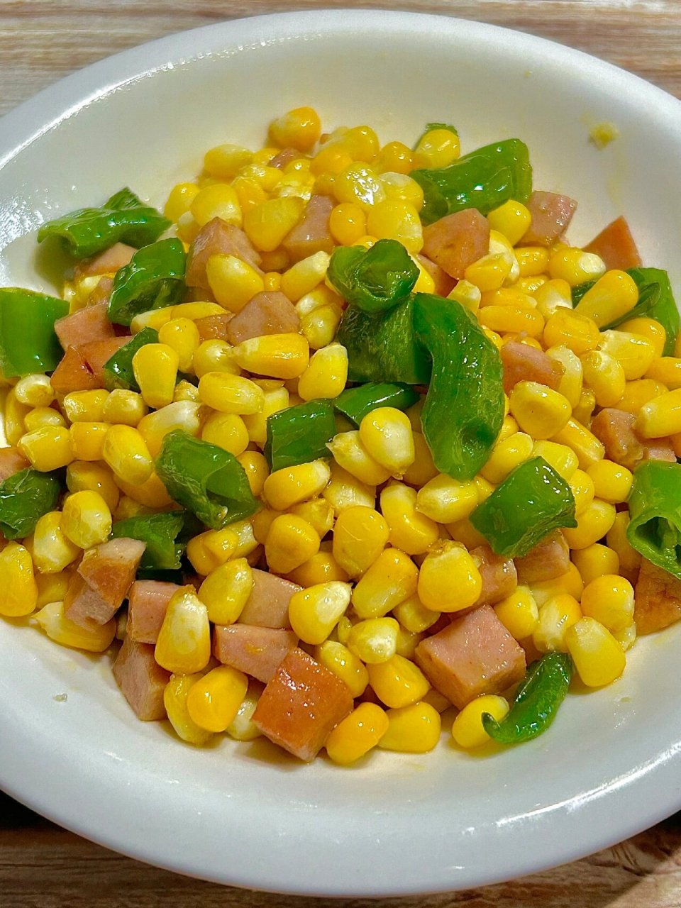 玉米火腿青椒图片