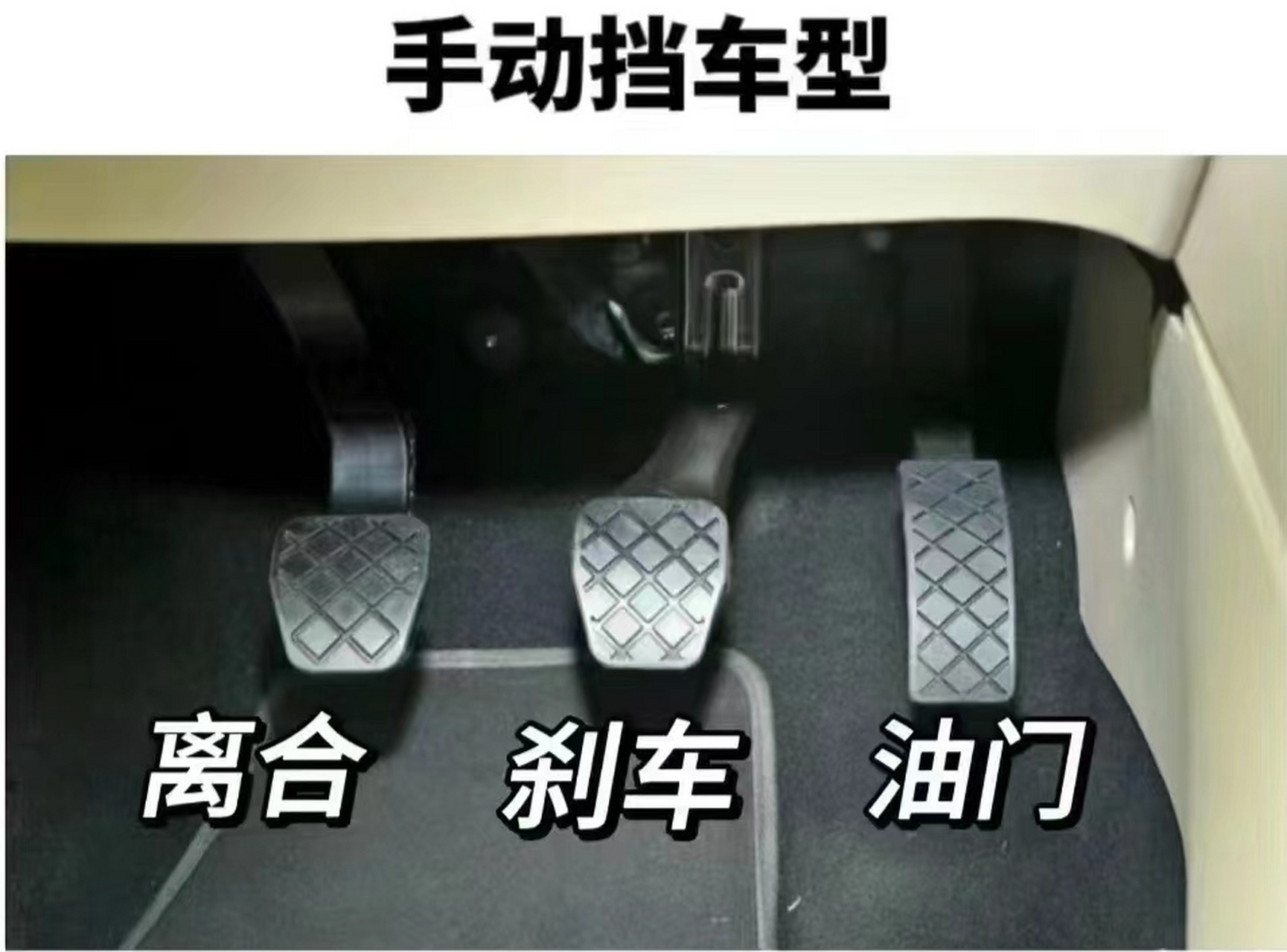 刹车油门离合器位置图0708  建议收藏97c1/c2刹车油门离合位置