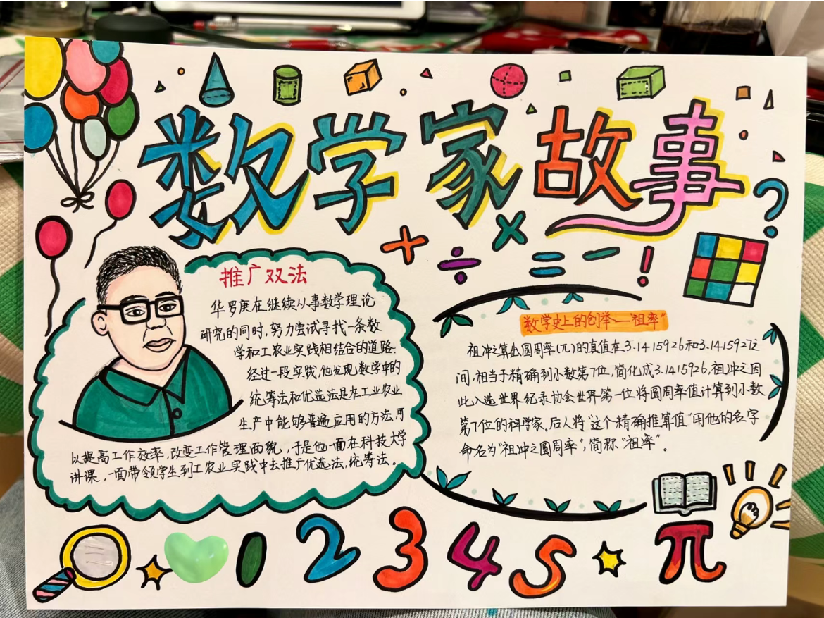 数学家的故事手抄报内容简单 数学之美,在于它的简洁和纯粹