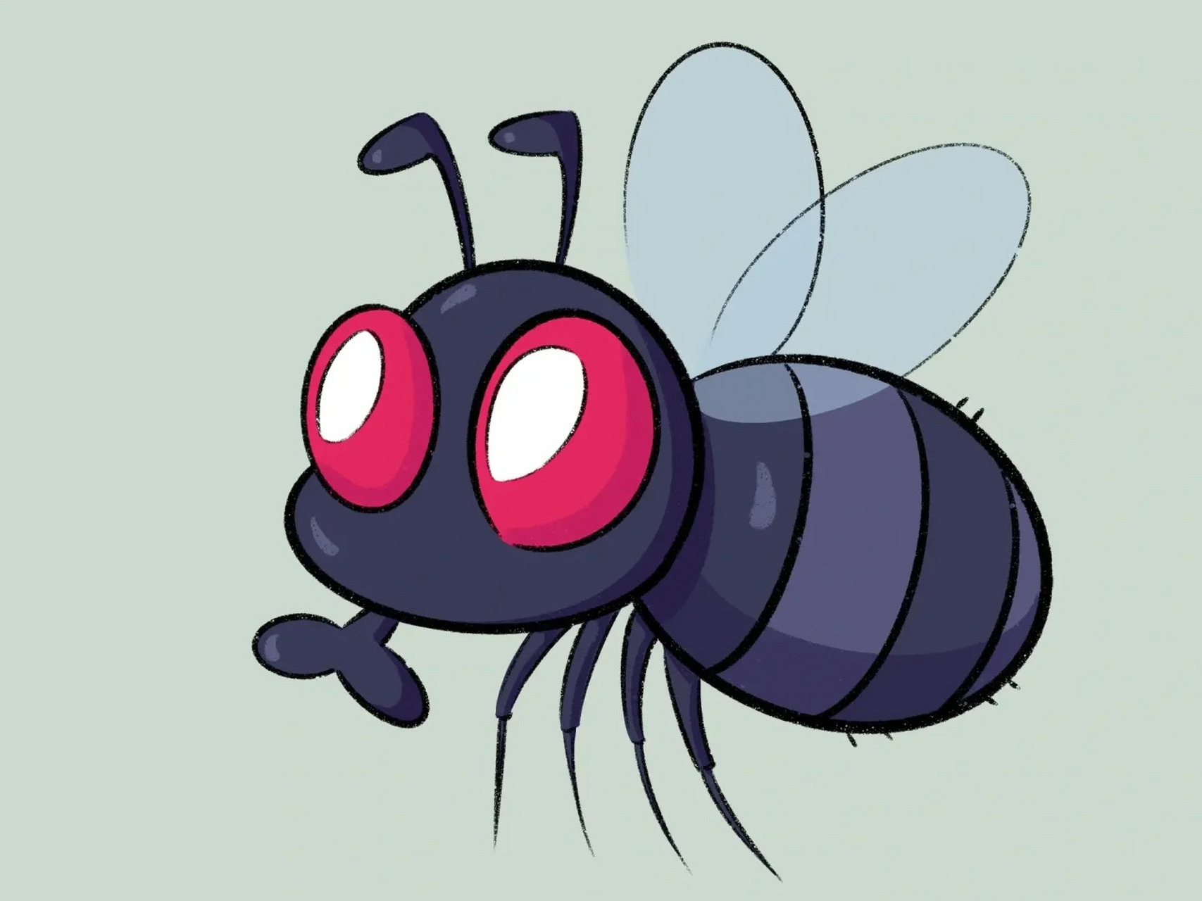 今天我要和你们分享如何用简单的步骤画出一只可爱的苍蝇!