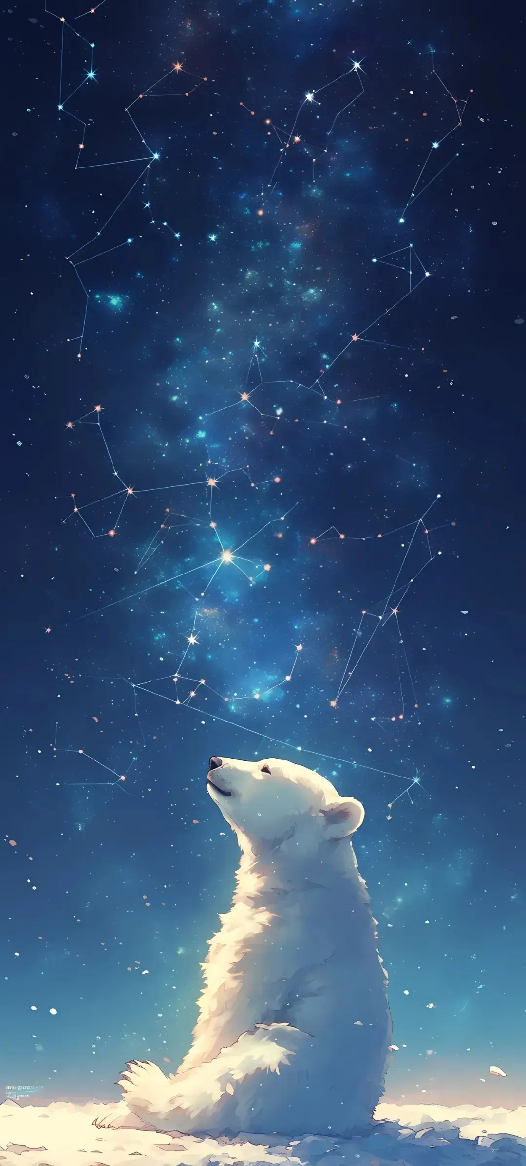 壁纸分享,一组超可爱的北极熊手机壁纸