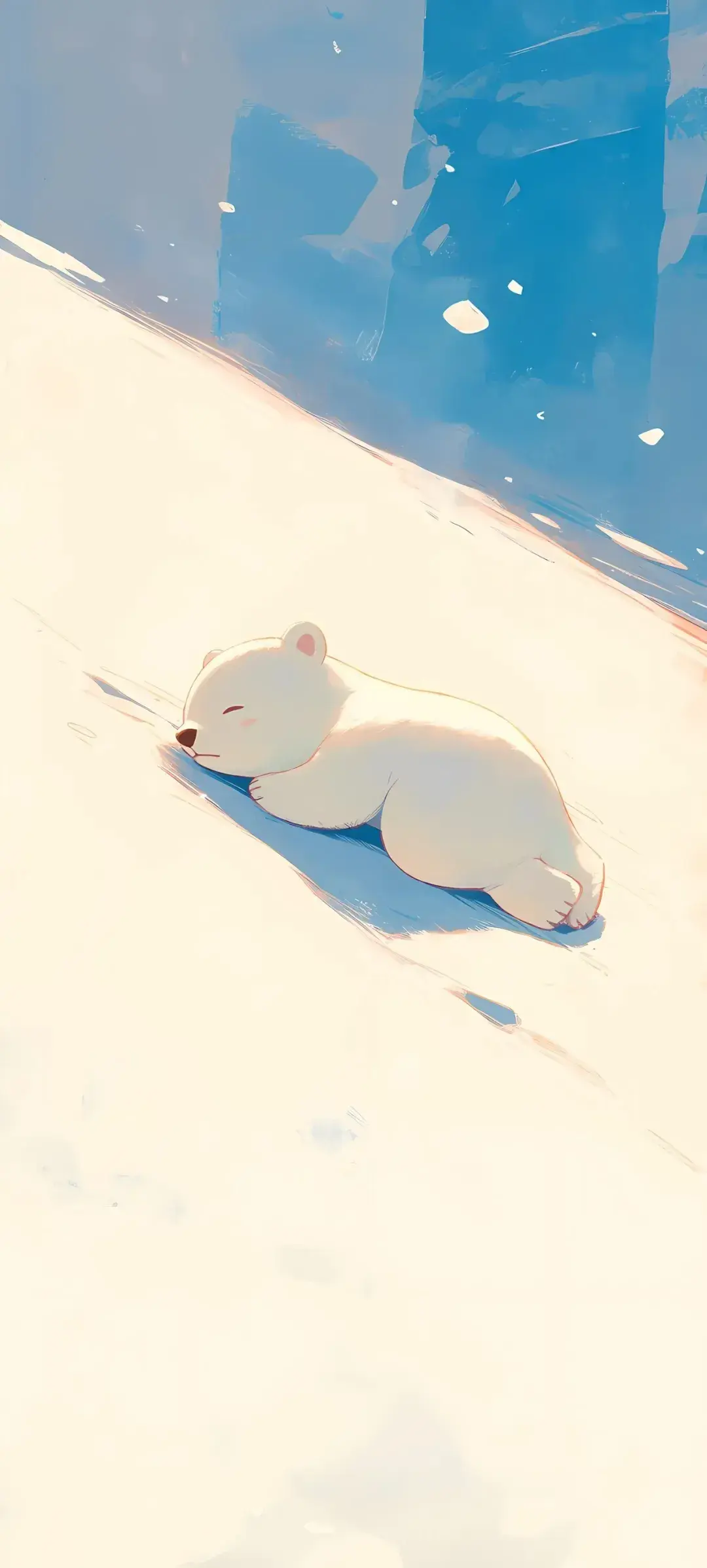 壁纸分享,一组超可爱的北极熊手机壁纸