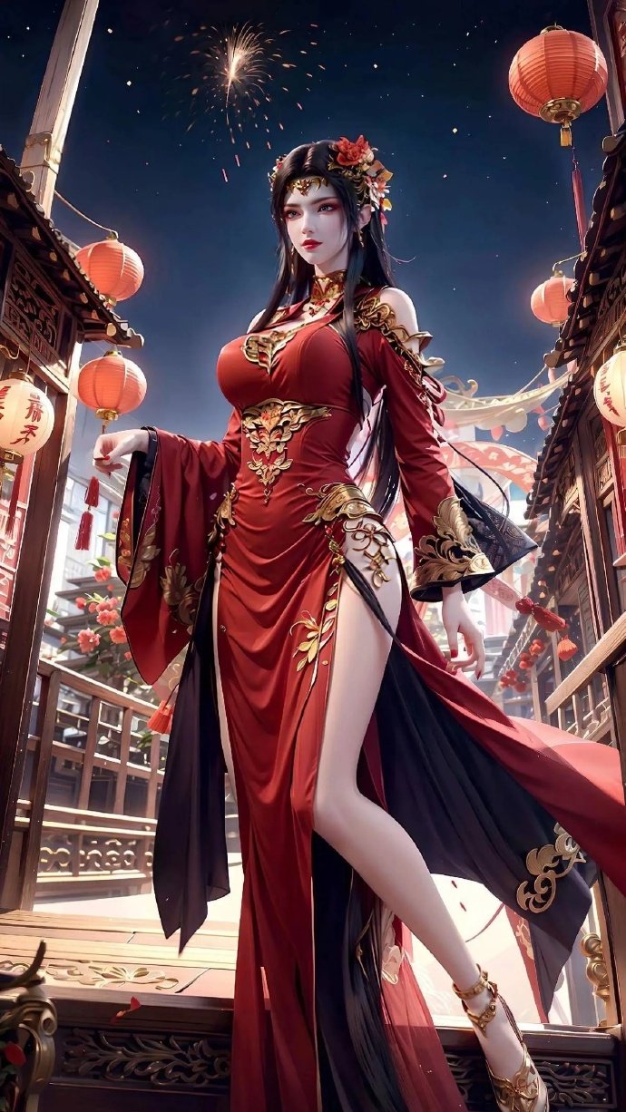 绝美红艳女王 娇贵的美杜莎 国漫女神