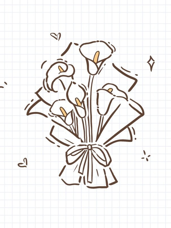 花束简笔画图片  快来欣赏这美丽的花束简笔画!