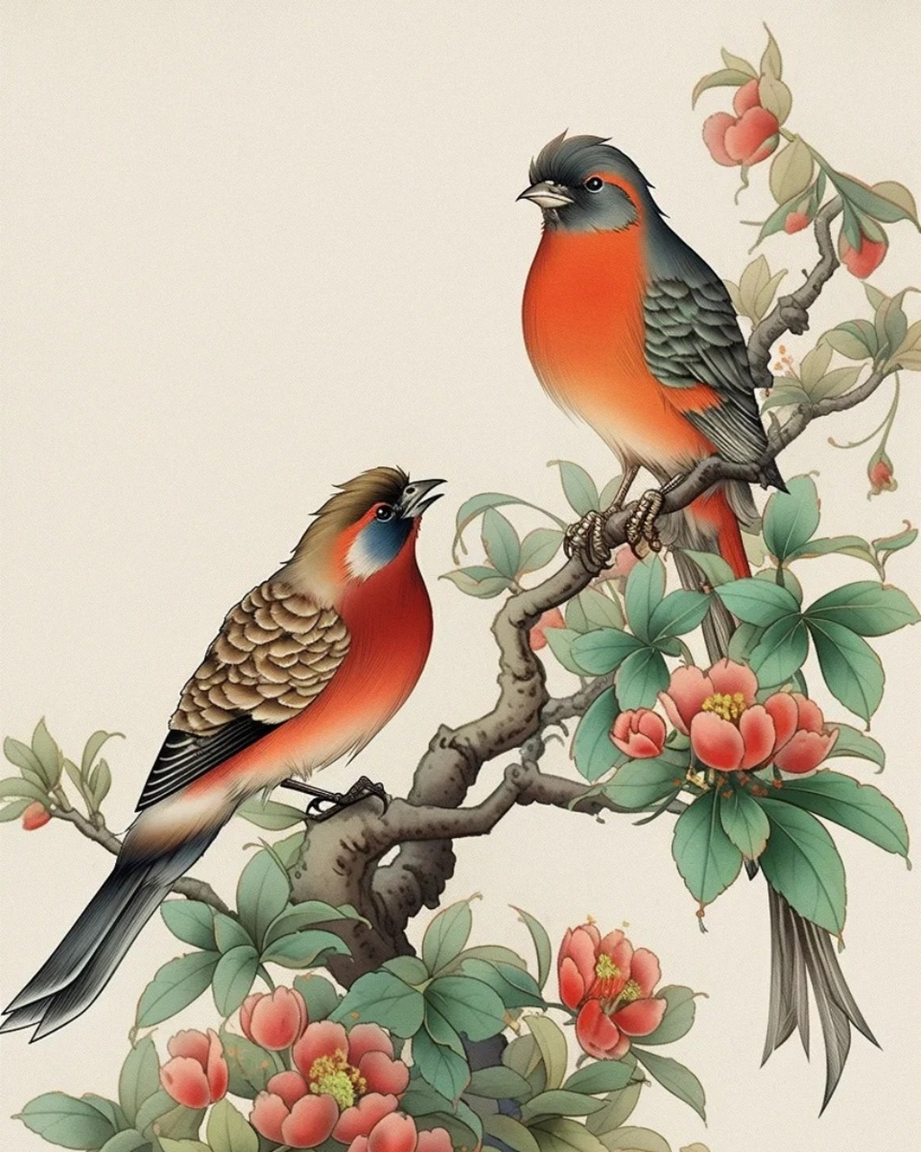 国画花鸟图  欣赏到一些有趣的国画花鸟图9802,有没有给你带来