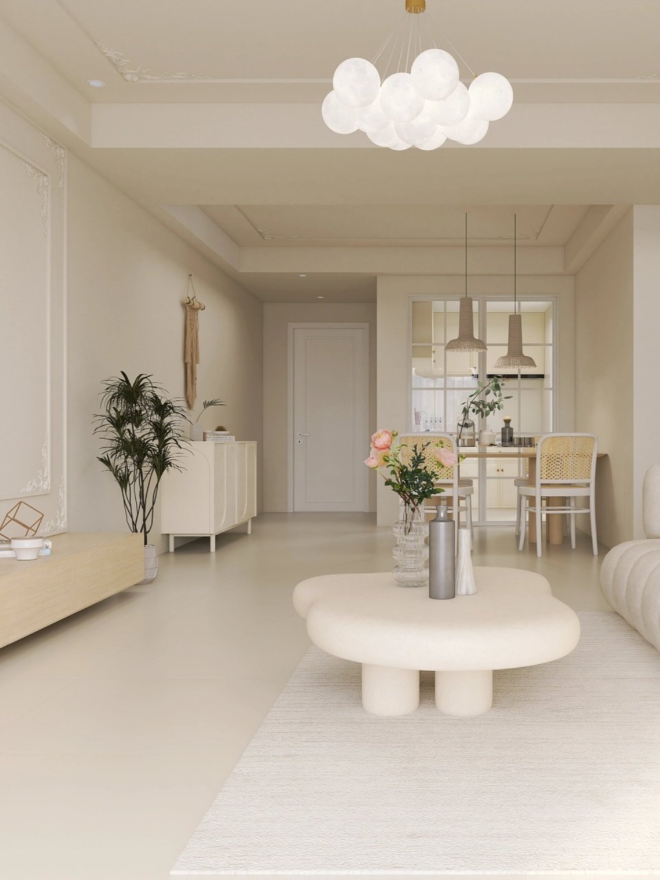 轻法式奶油风客厅直击我的心巴