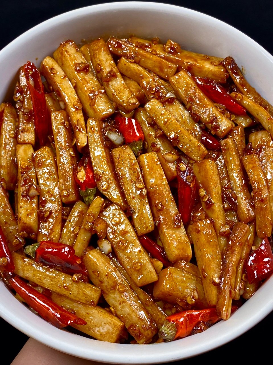 97  一道让我欲罢不能的美食——香辣干煸杏鲍菇!
