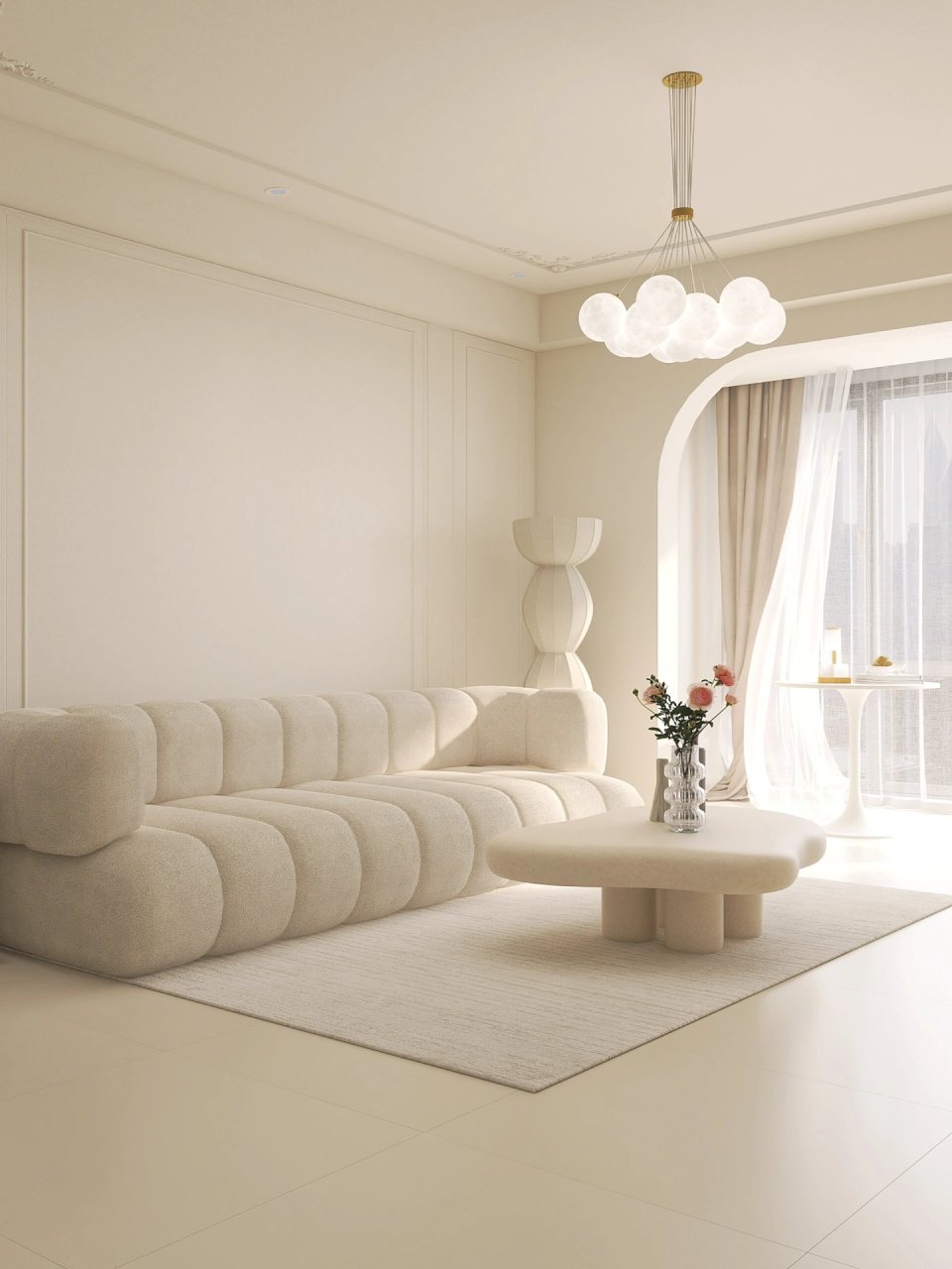 轻法式奶油风客厅直击我的心巴