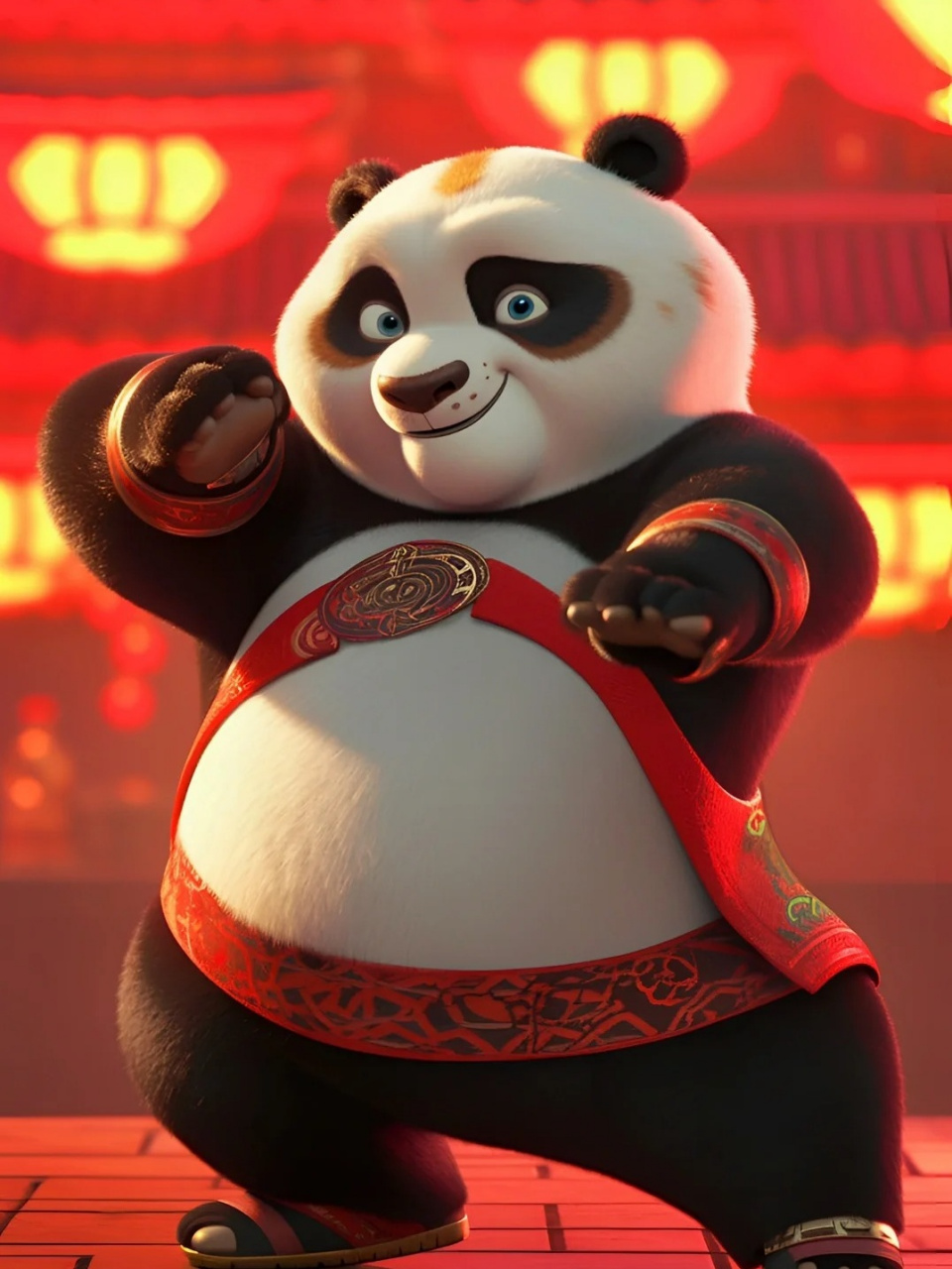 看看这张功夫熊猫的图片📷!他的表情简直太可爱了😜!