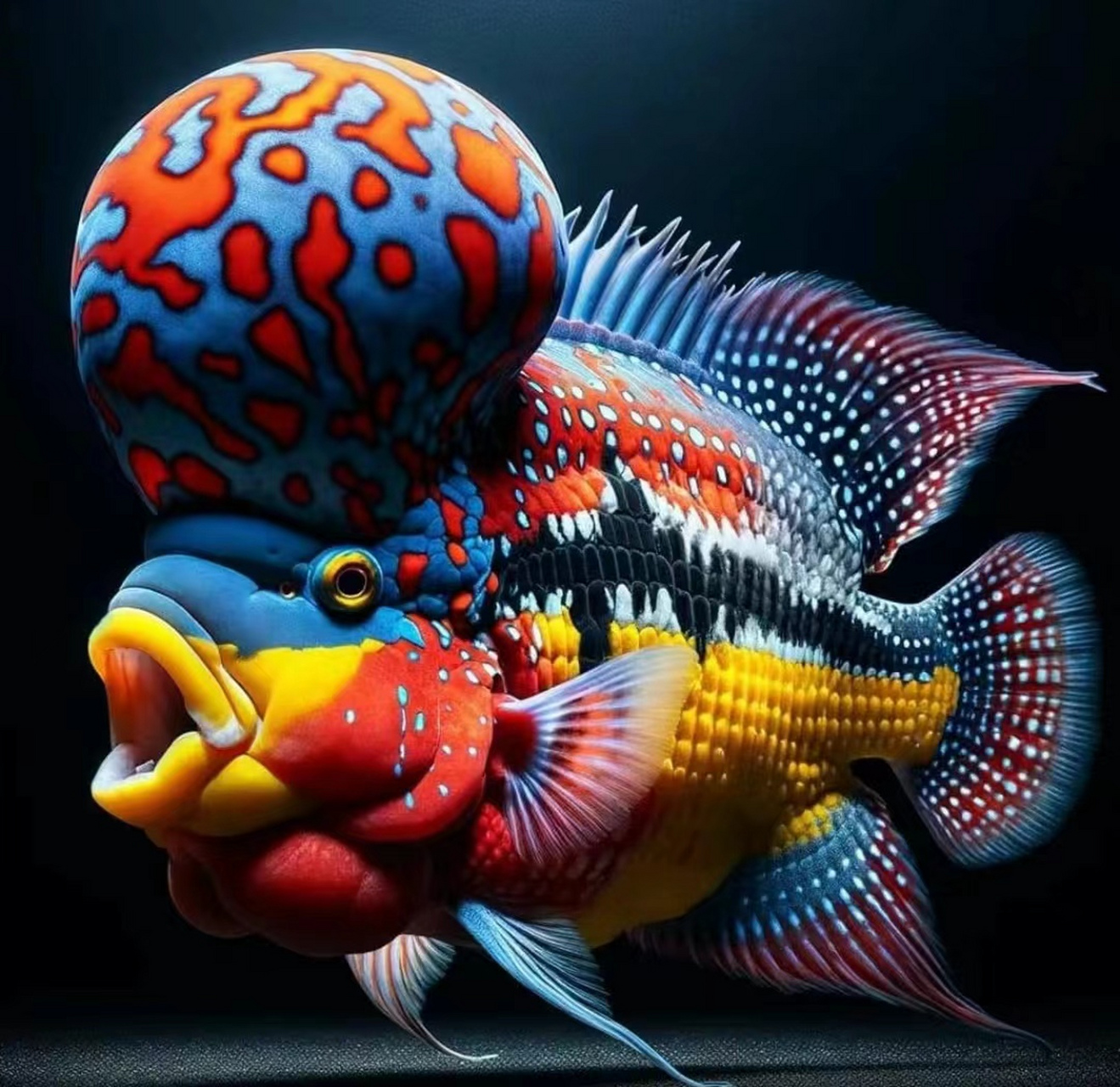 罗汉鱼品种图片介绍🐟  每天认识一种鱼|罗汉鱼🐠🐡  🪸