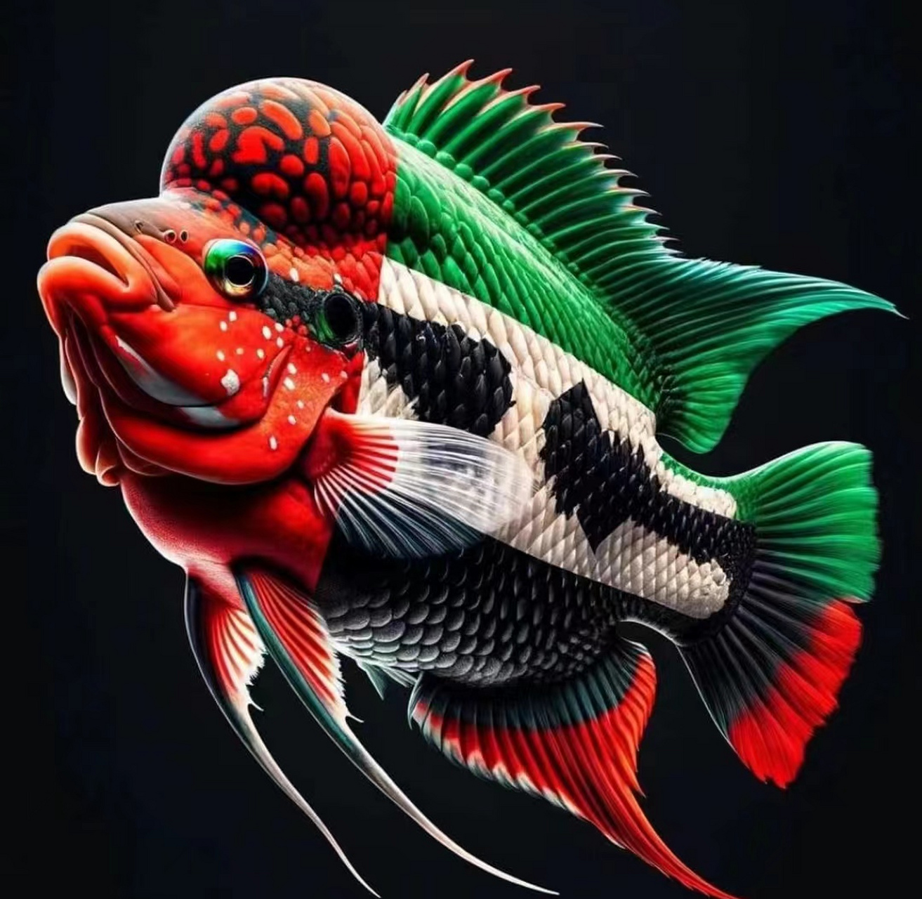罗汉鱼品种图片介绍🐟  每天认识一种鱼|罗汉鱼🐠🐡  🪸