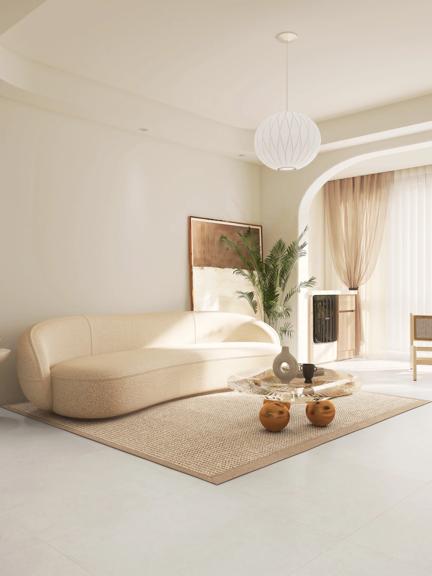 能带来好运的奶油风客厅装修来啰  我一直想要一个能让我放松身心的