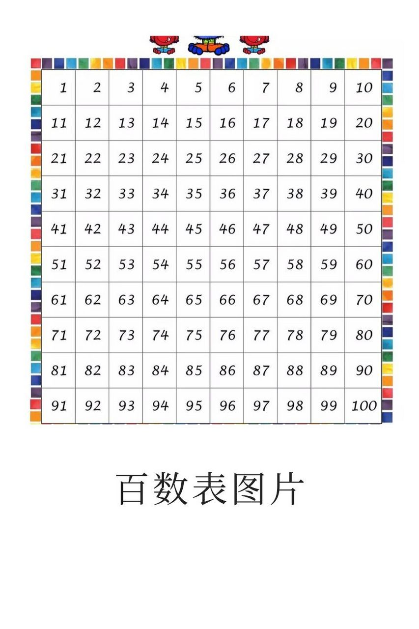 1到50数字排列表图片图片