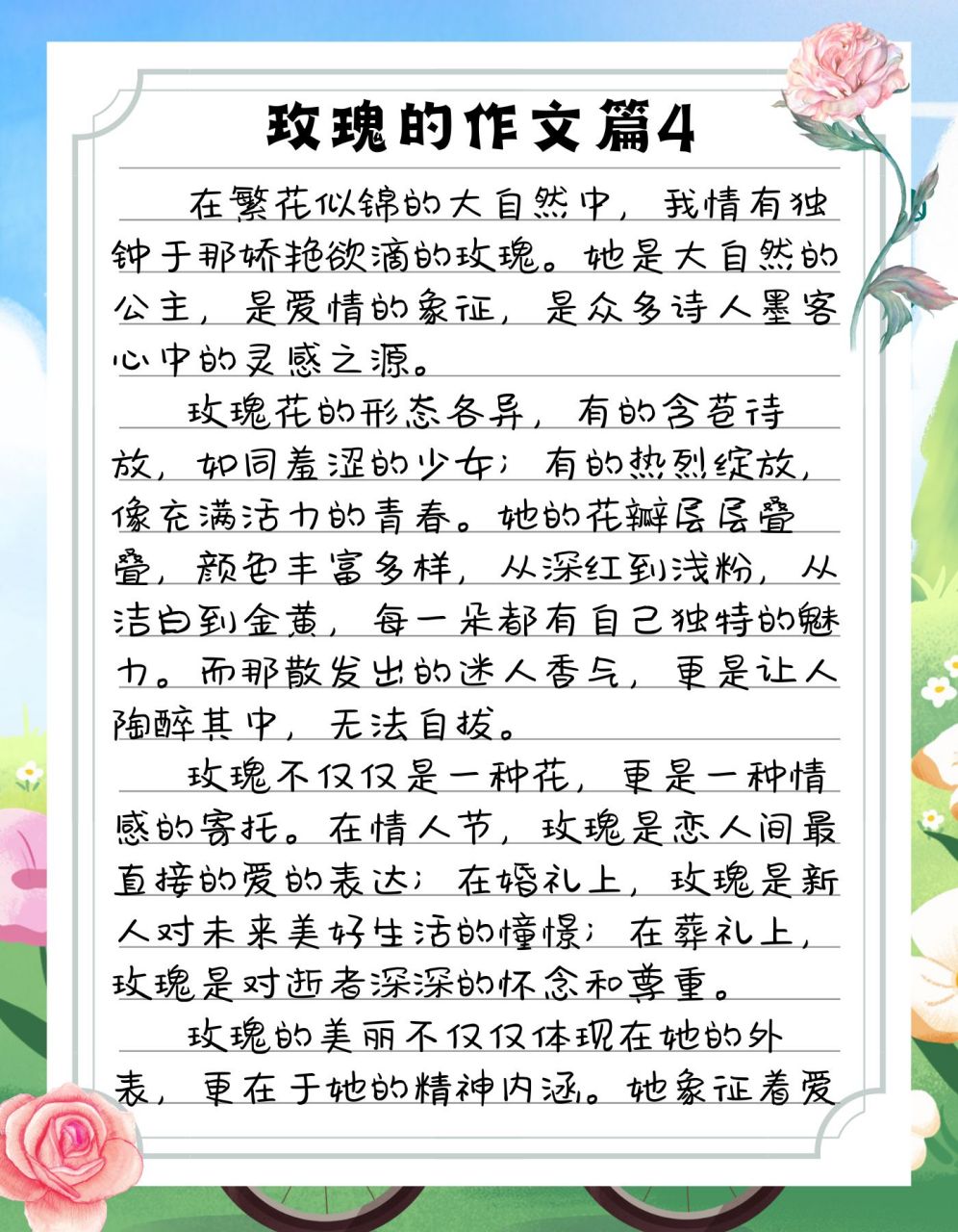 玫瑰花语文案图片