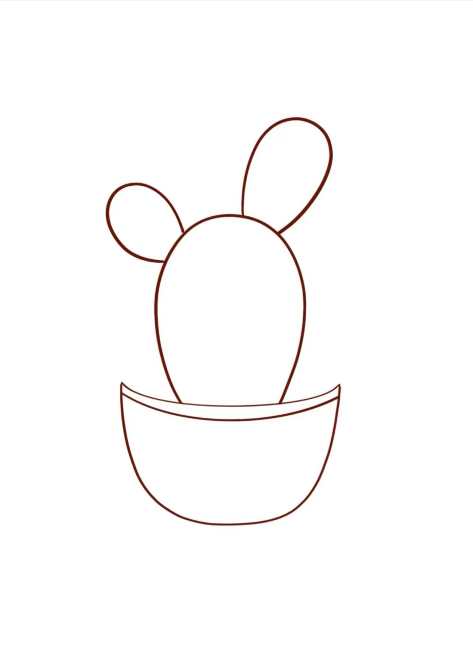 仙人掌图片简笔画  96简单好上手78动手画起来吧9696