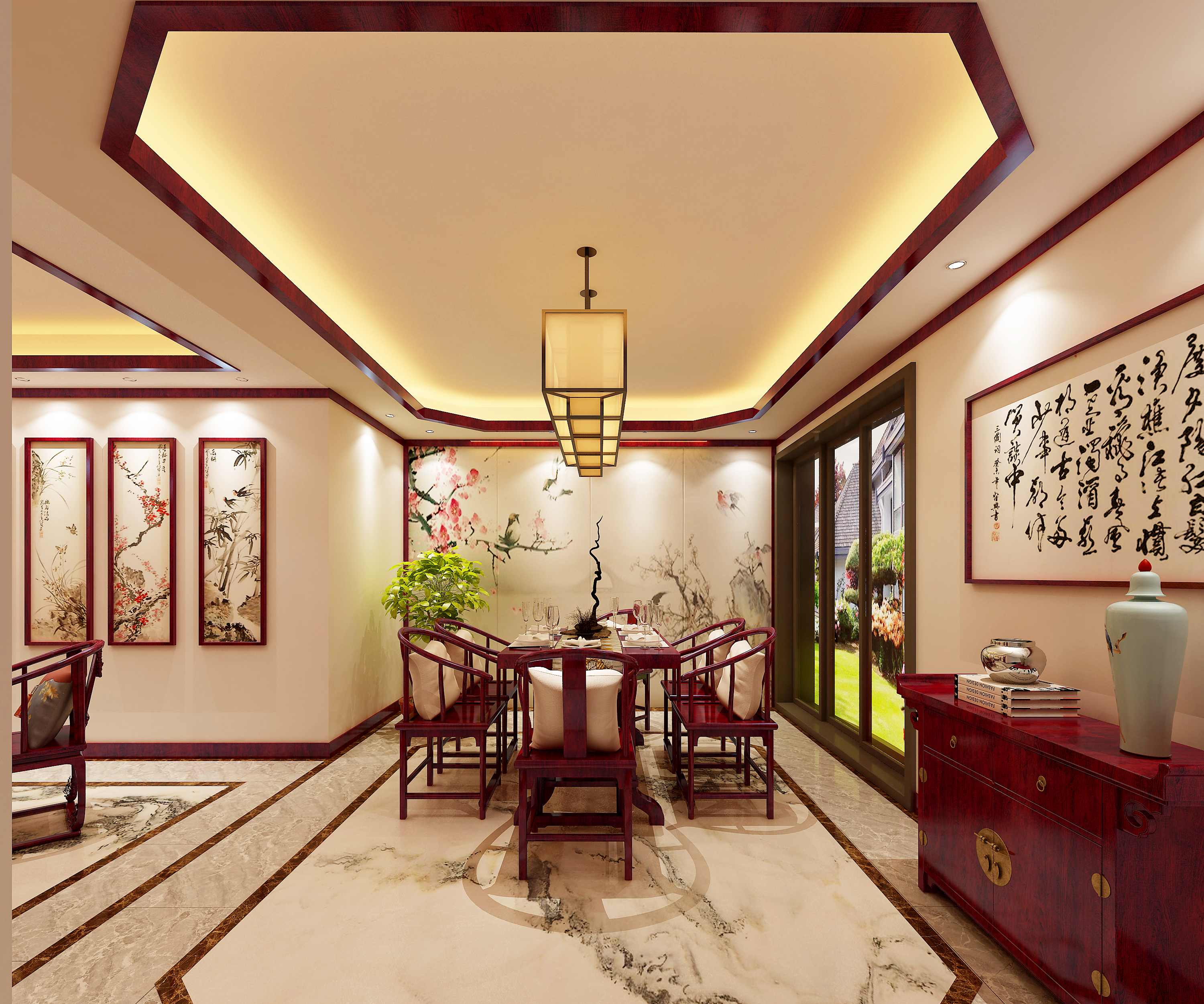 古典与现代的融合:农村二层新中式别墅,展现室内古典中式之美