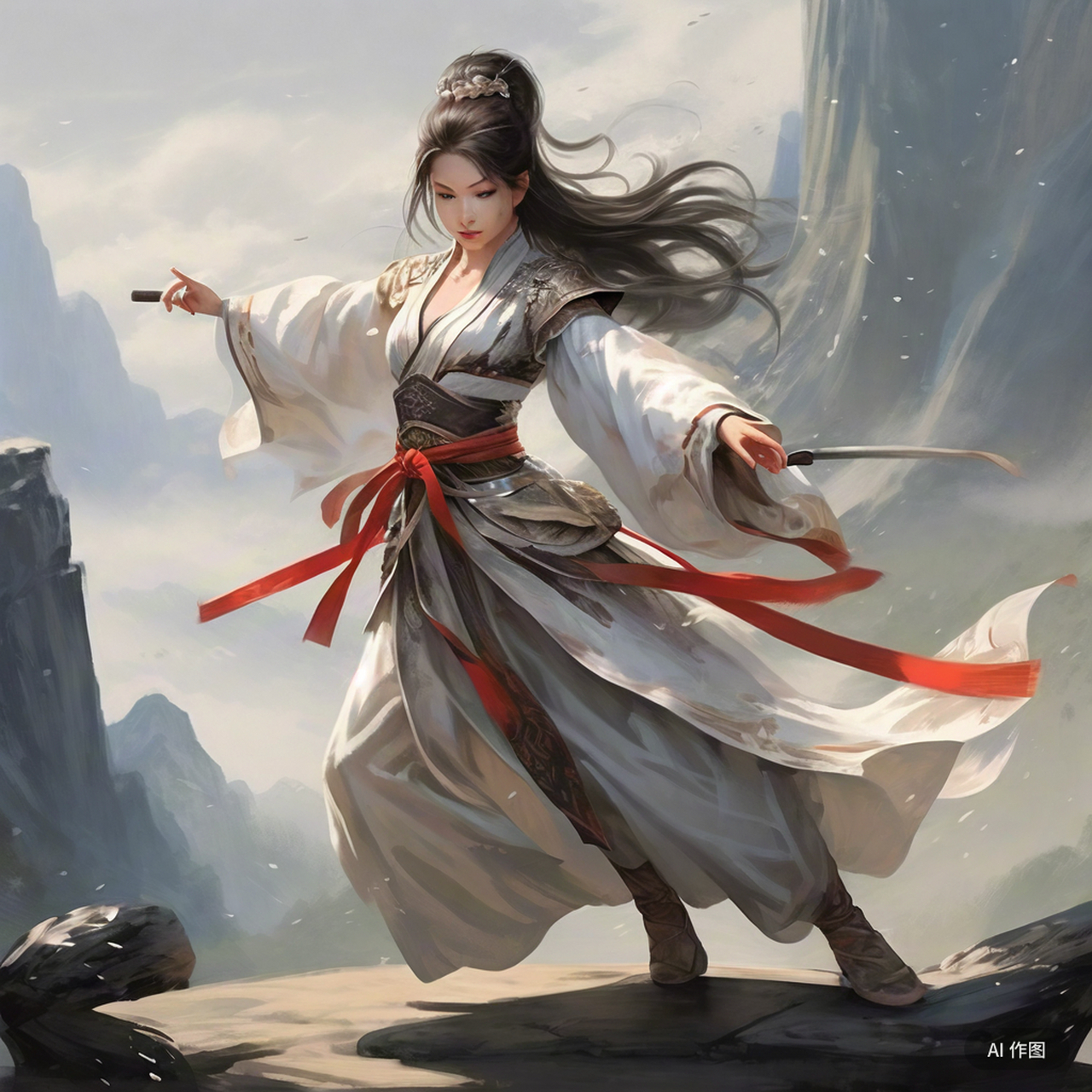 想要画个江湖女侠,好难!