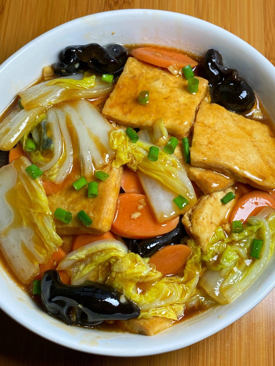 白菜火腿豆腐煲