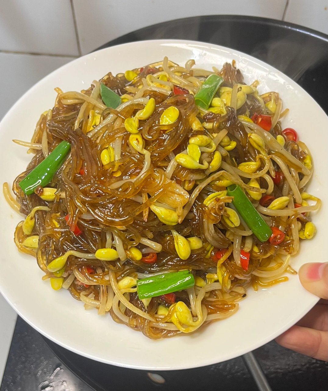 答应我一定要试试这道豆芽炒粉条 超好吃|||粉条软糯糯的 豆芽脆脆的