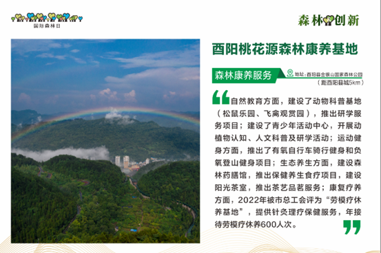 重庆市第二批森林康养基地简介"重庆森林资源丰富,发展森林康养产业有