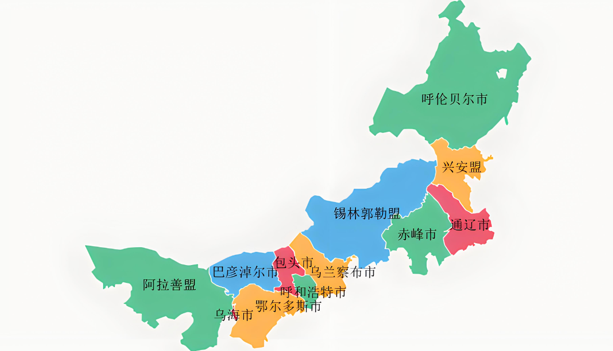 内蒙古城市等级划分:1个三线;3个四线;8个五线