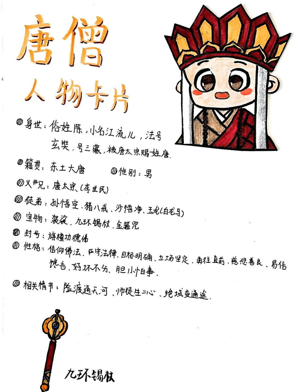 西游记人物卡片制作🎨