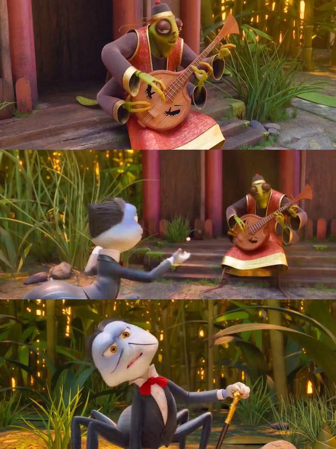 电影一开始,蜘蛛侦探在抓捕坏蛋蝗虫时,不小心点燃了烟花厂,结果被