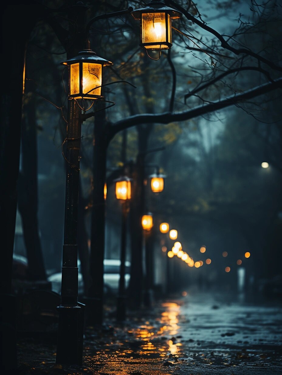 路灯图片 路灯,默默守护每一个.@爱心句子的动态