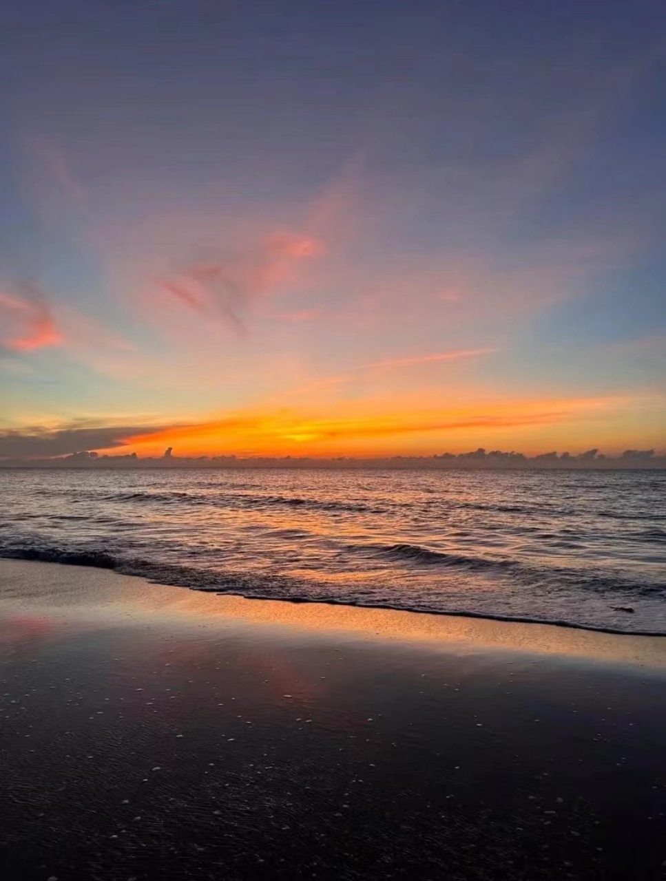 落日与晚风图片治愈系  95日落归山海,夜色人间,微95风清甜95