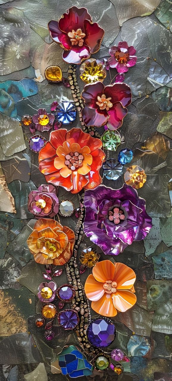 复古优雅的花朵壁纸