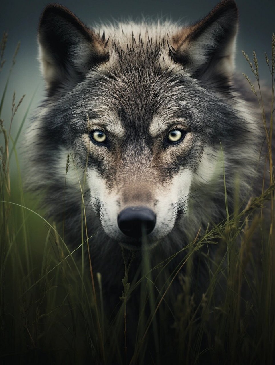 😍这张狼头图片生动地捕捉到了狼的精神与特征.