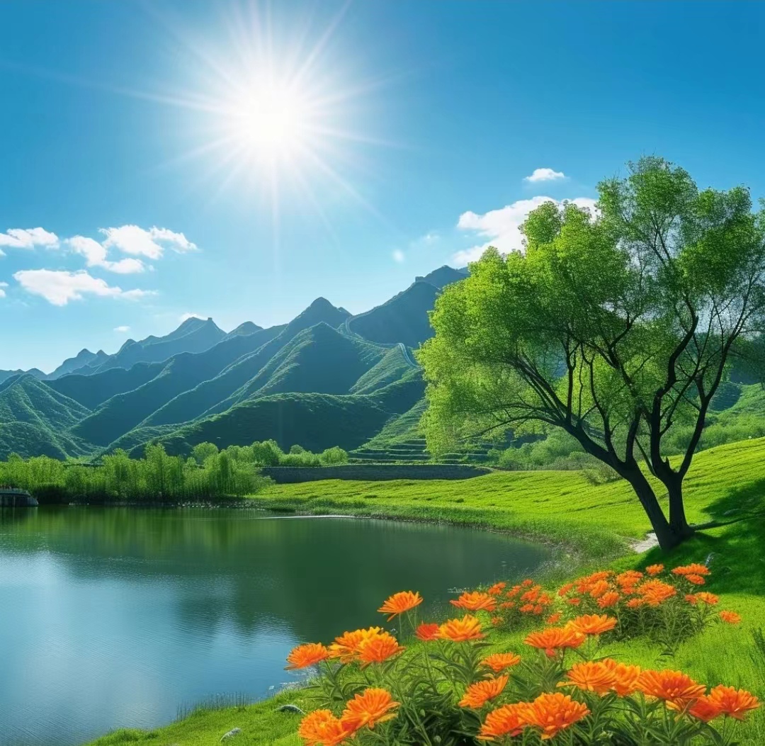 海边视野开阔 能量 风车 漫步海边,享受大自然带来清械哪