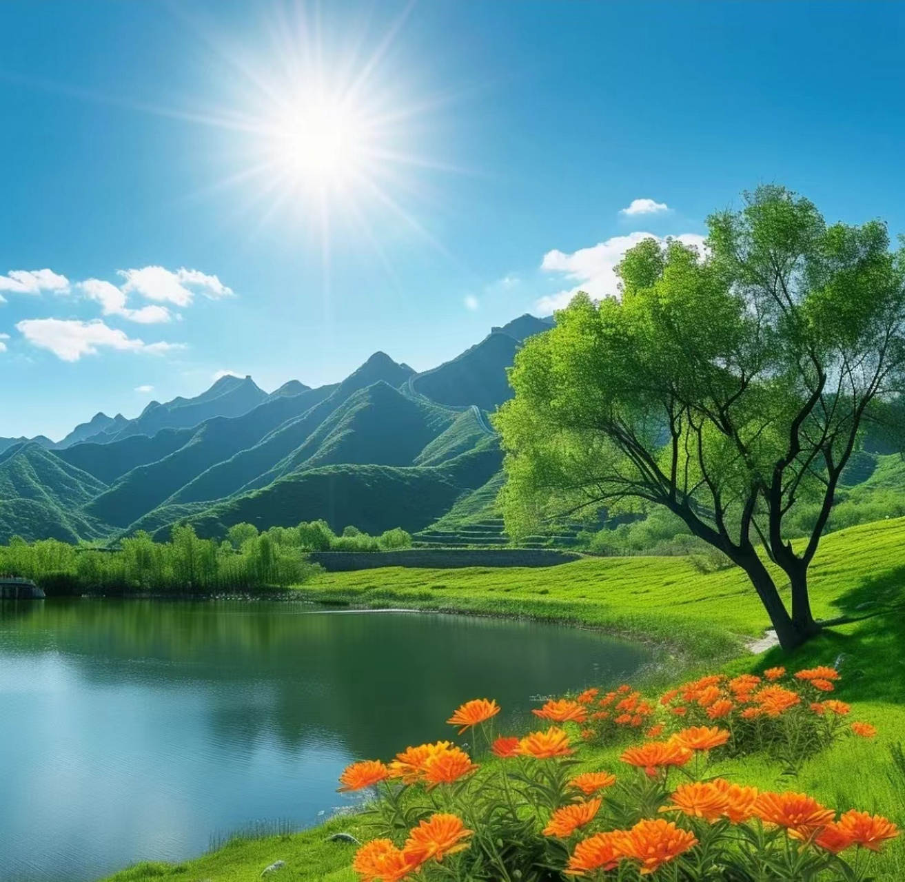 好看的头像风景  风景头像 | 海边视野开阔 能量 风车0299 漫步