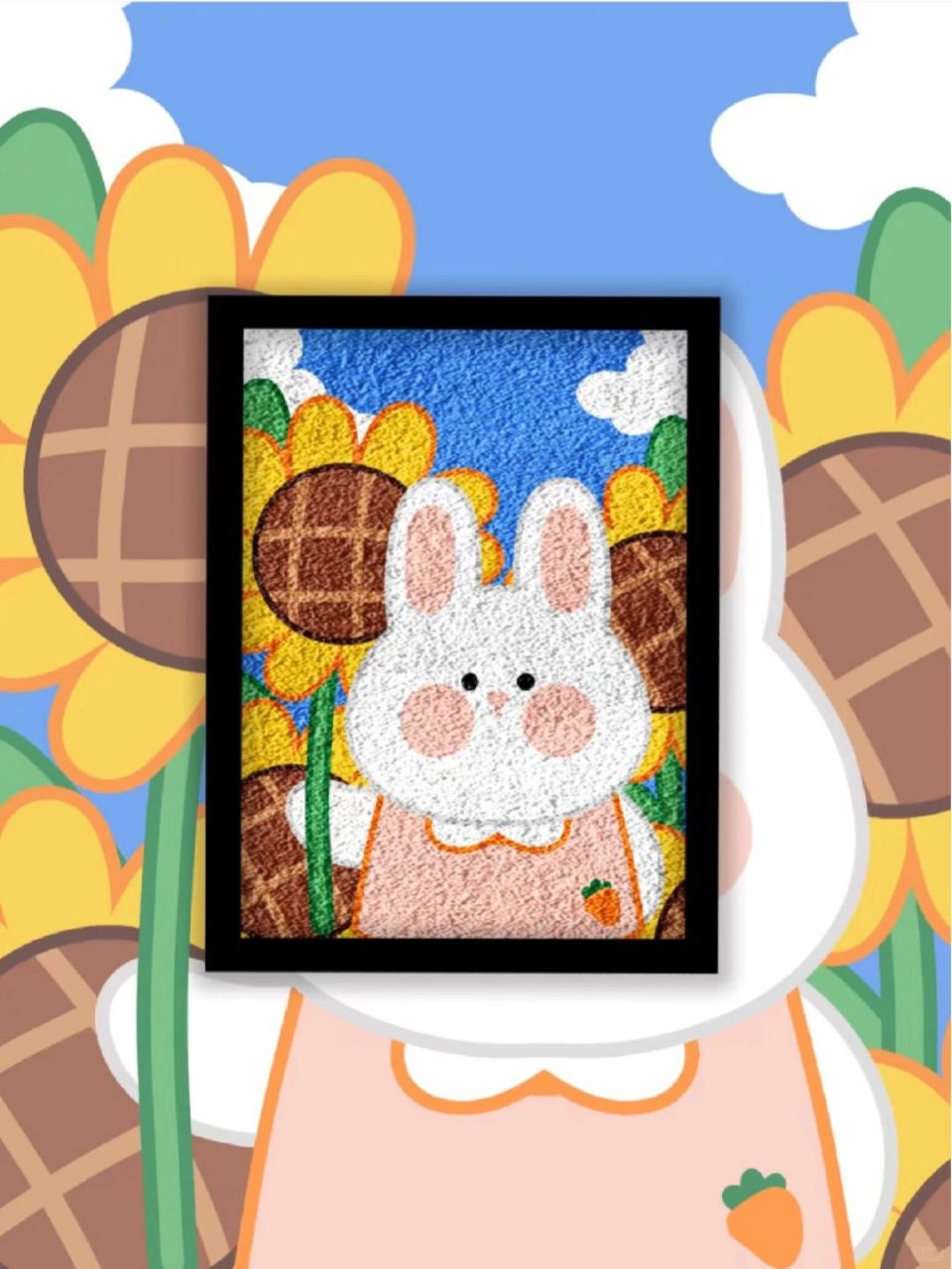 今天,我要给大家带来一款超级可爱,材料简单又易上手的向日葵小兔子